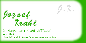 jozsef krahl business card